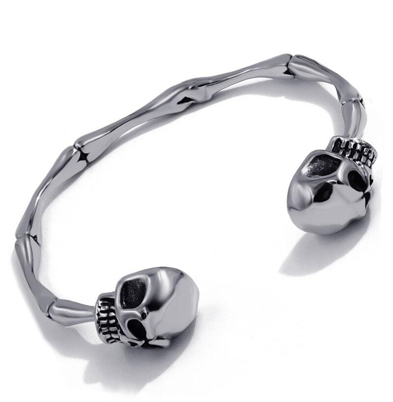 Bracelet Jonc Homme Squelette en Acier - Mon Bracelet Homme