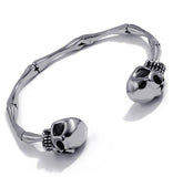 Bracelet Jonc Homme Squelette en Acier - Mon Bracelet Homme