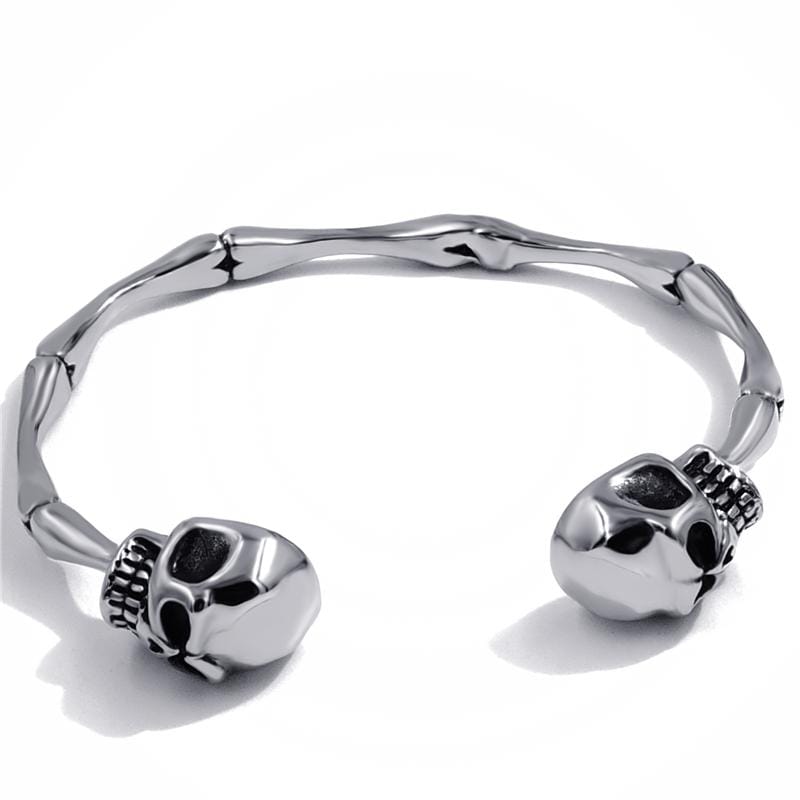 Bracelet Jonc Homme Squelette en Acier - Mon Bracelet Homme