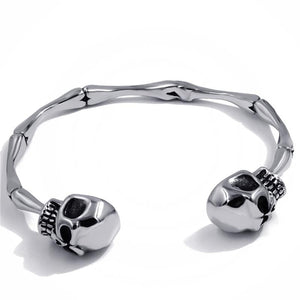 Bracelet Jonc Homme Squelette en Acier - Mon Bracelet Homme