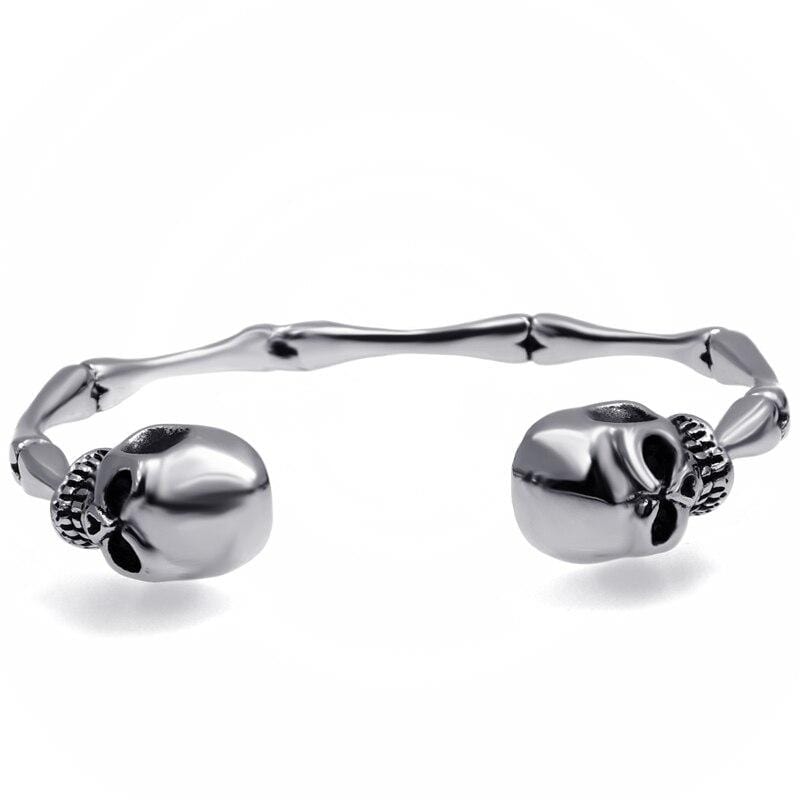 Bracelet Jonc Homme Squelette en Acier - Mon Bracelet Homme