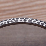 Bracelet Jonc Homme Tâches Noires en Acier - Mon Bracelet Homme