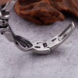 Bracelet Jonc Pierre Onyx en Acier - Mon Bracelet Homme