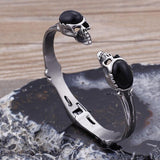 Bracelet Jonc Tête de Mort en Acier - Mon Bracelet Homme