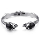 Bracelet Jonc Tête de Mort en Acier