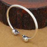 Bracelet Jonc Tête De Mort en Argent Homme - Mon Bracelet Homme