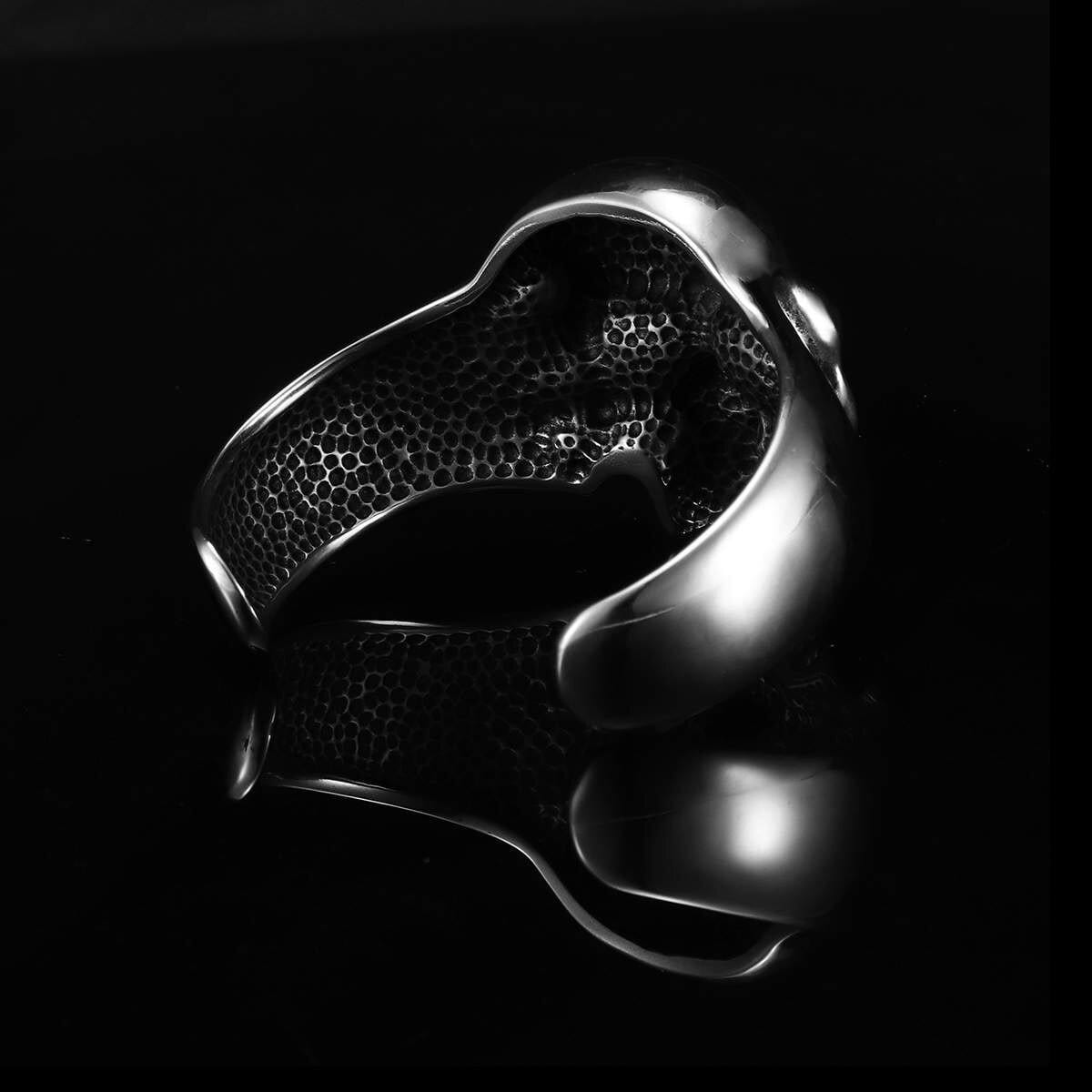 Bracelet Jonc Tête de Mort Large en Acier - Mon Bracelet Homme