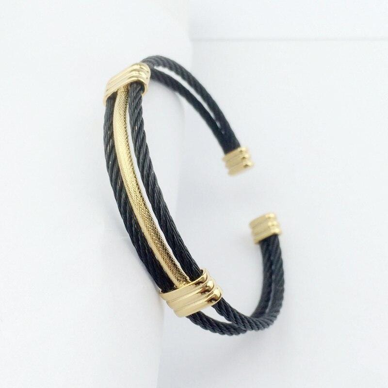 Bracelet Jonc Tressé en Acier - Mon Bracelet Homme