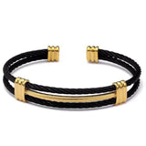 Bracelet Jonc Tressé en Acier - Mon Bracelet Homme
