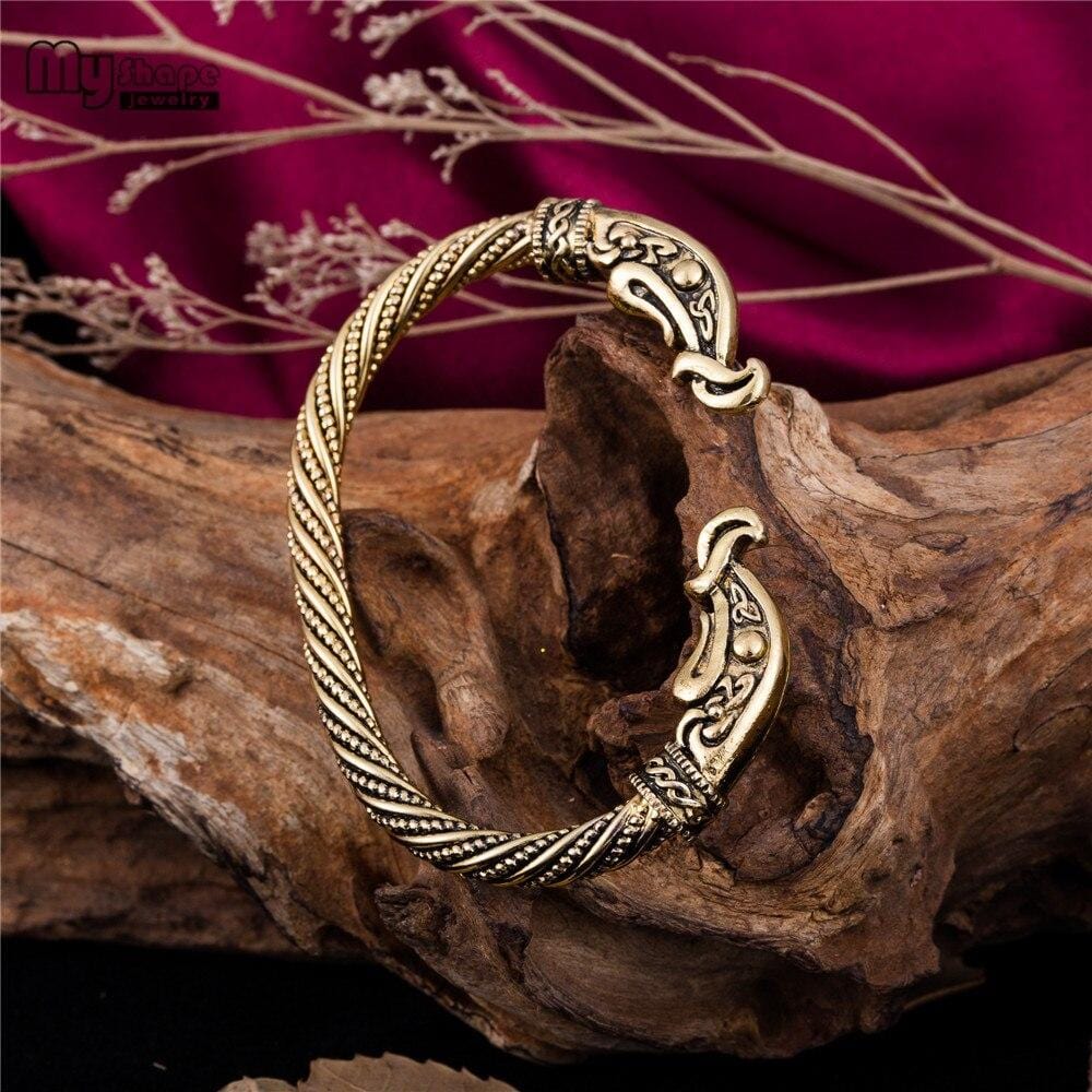 Bracelet Jonc Viking Ragnar Lodbrok en Acier - Mon Bracelet Homme