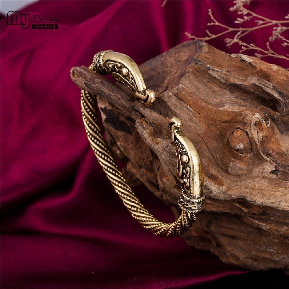 Bracelet Jonc Viking Ragnar Lodbrok en Acier - Mon Bracelet Homme