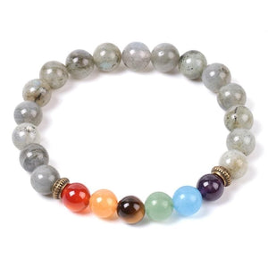 Bracelet Labradorite 7 Chakras pour Homme en Perles - Mon Bracelet Homme