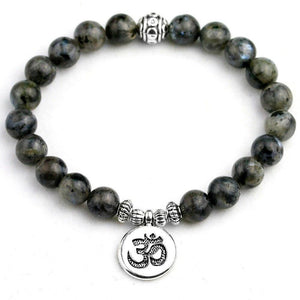 Bracelet Labradorite Aum ॐ pour Homme en Perles - Mon Bracelet Homme