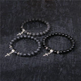 Bracelet Labradorite Croix pour Homme en Perles - Mon Bracelet Homme