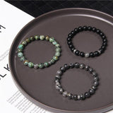 Bracelet Labradorite Grise pour Homme en Perles - Mon Bracelet Homme