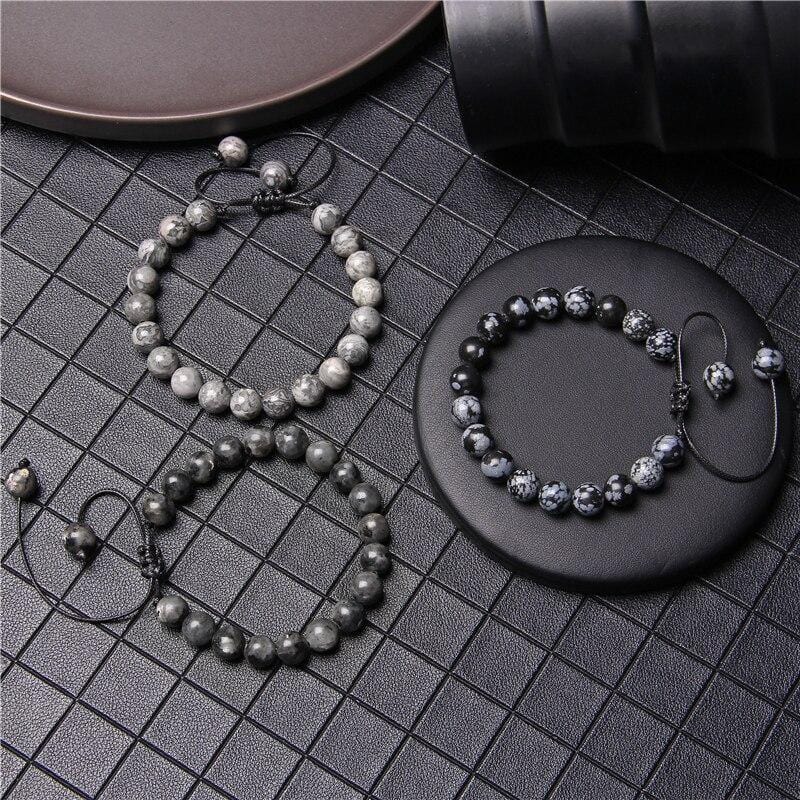 Bracelet Labradorite Lithothérapie pour Homme en Perles - Mon Bracelet Homme