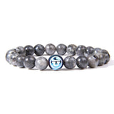 Bracelet Labradorite Signe Astrologique Balance pour Homme en Perles