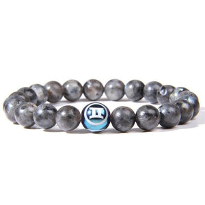 Bracelet Labradorite Signe Astrologique Gémeaux pour Homme en Perles - Mon Bracelet Homme