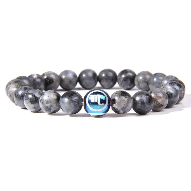 Bracelet Labradorite Signe Astrologique Scorpion pour Homme en Perles - Mon Bracelet Homme