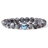Bracelet Labradorite Signe Astrologique Scorpion pour Homme en Perles