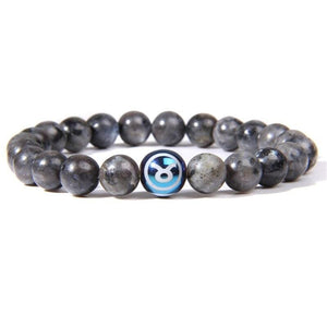 Bracelet Labradorite Signe Astrologique Taureau pour Homme en Perles - Mon Bracelet Homme