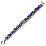 Bracelet Lapis Lazuli en Hématite et en Acier Homme (Perle) - Mon Bracelet Homme