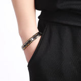 Bracelet Magnétique Noir et Dorée pour Homme - Mon Bracelet Homme
