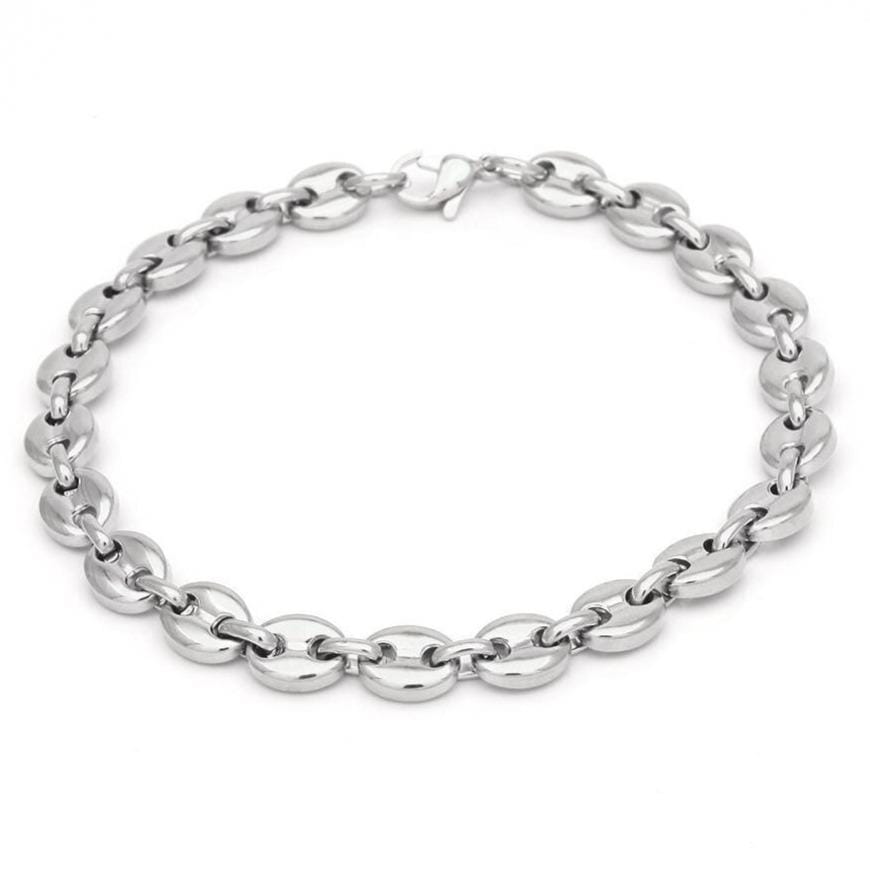 Bracelet Maille Grain de Café Acier Inoxydable - Mon Bracelet Homme