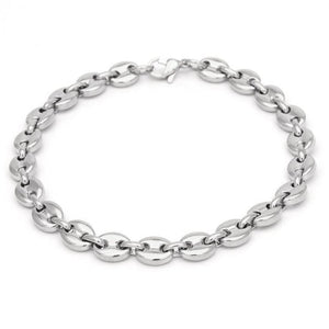 Bracelet Maille Grain de Café Acier Inoxydable - Mon Bracelet Homme