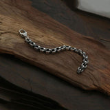 Bracelet Maillions Tête de Mort en Argent - Mon Bracelet Homme