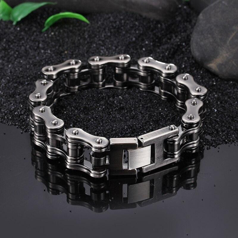 Bracelet Maillon Chaîne de Moto Homme en Acier - Mon Bracelet Homme