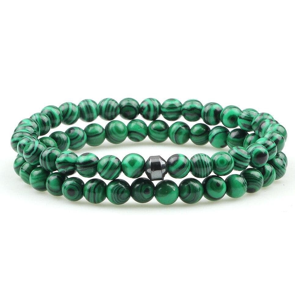 Bracelet Malachite 6mm pour Homme en Perles - Mon Bracelet Homme