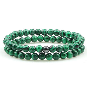Bracelet Malachite 6mm pour Homme en Perles - Mon Bracelet Homme