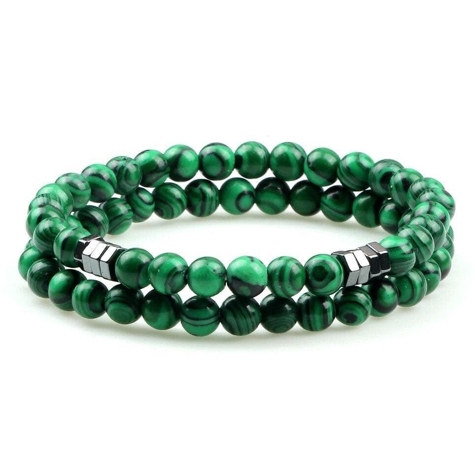 Bracelet Malachite 6mm Princeton pour Homme en Perles - Mon Bracelet Homme
