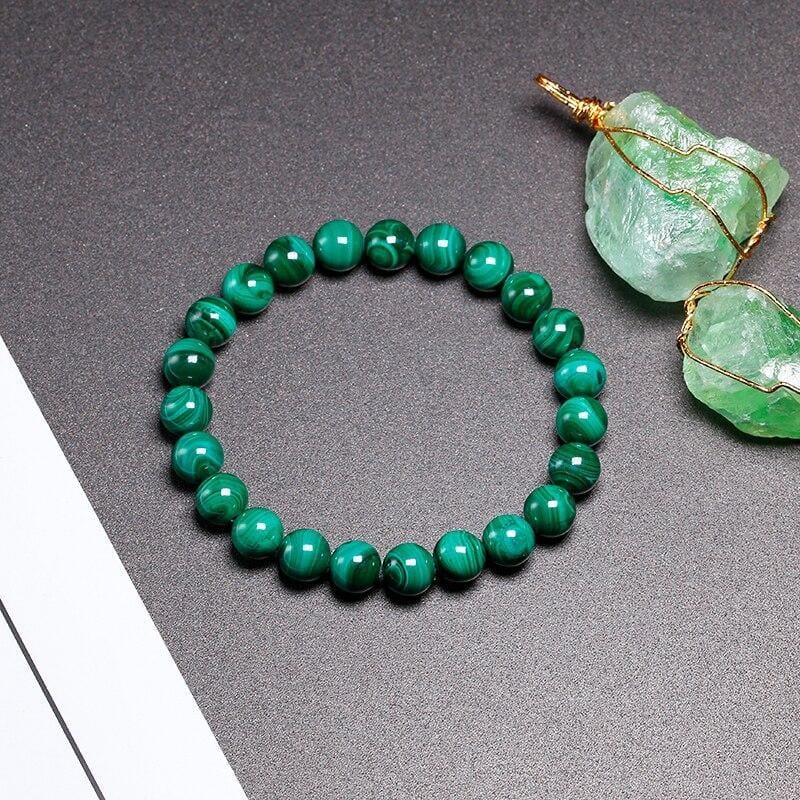 Bracelet Malachite 8mm pour Homme en Perles - Mon Bracelet Homme