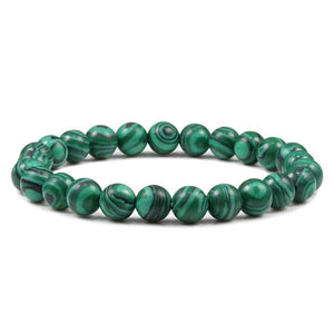 Bracelet Malachite en perles 8mm pour Homme - Mon Bracelet Homme