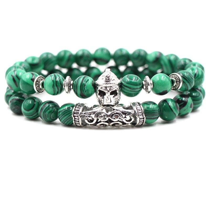 Bracelet Malachite Gladiateur pour Homme en Perles - Mon Bracelet Homme