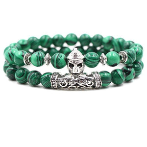 Bracelet Malachite Gladiateur pour Homme en Perles - Mon Bracelet Homme