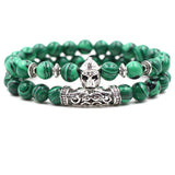 Bracelet Malachite Gladiateur pour Homme en Perles