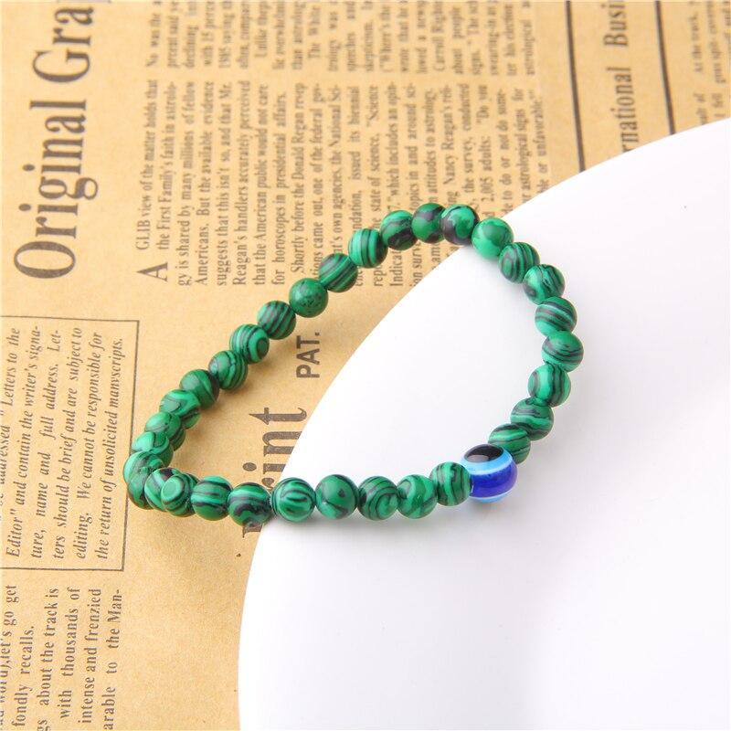 Bracelet Malachite Mauvais Œil pour Homme en Perles - Mon Bracelet Homme