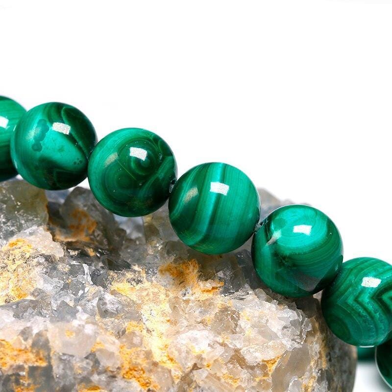 Bracelet Malachite Naturelle pour Homme en Perles - Mon Bracelet Homme