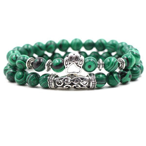 Bracelet Malachite Patte de Chien pour Homme - Mon Bracelet Homme