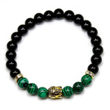 Bracelet Malachite Tête De Bouddha pour Homme en Perles - Mon Bracelet Homme