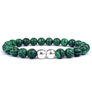 Bracelet Malachite Véritable Bellamy pour Homme en Perles - Mon Bracelet Homme