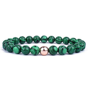 Bracelet Malachite Véritable Flynn pour Homme en Perles - Mon Bracelet Homme