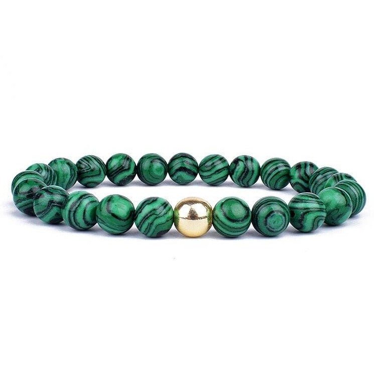 Bracelet Malachite Véritable pour Homme en Perles - Mon Bracelet Homme