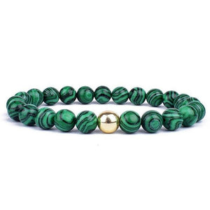 Bracelet Malachite Véritable pour Homme en Perles - Mon Bracelet Homme