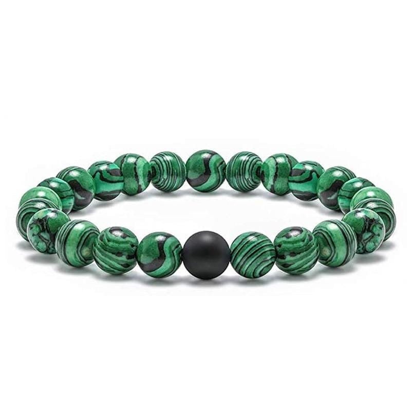 Bracelet Malachite Verte 8mm pour Homme en Perles - Mon Bracelet Homme