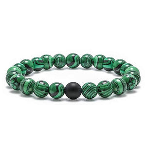 Bracelet Malachite Verte 8mm pour Homme en Perles - Mon Bracelet Homme