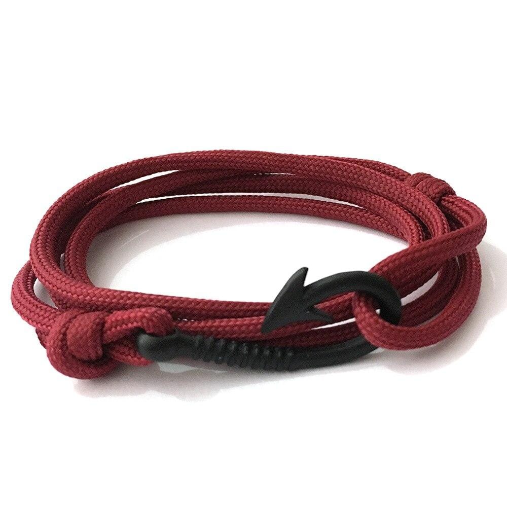 Bracelet Marin avec Hameçon en Corde - Mon Bracelet Homme